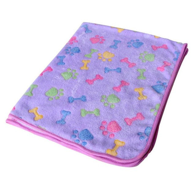 Hamsters Pad Blanket Pet Cat Mat Dog Puppy Warm Bed Paw Coral Fleece Cover