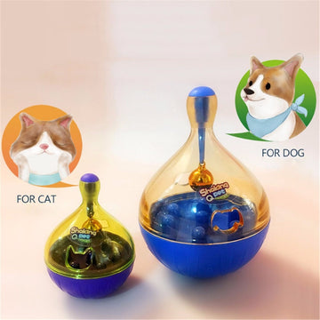 ABS Funny Pet Cat Dog Toy Tumbler Leakage Feeder Food Container Anti-depression Pets IQ Training Ball Toys For Dogs Cats