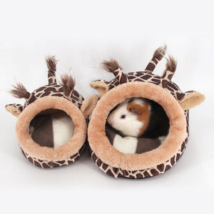 Plush Soft Guinea Pig House Bed Cage for Hamster Mini Animal Mice Rat Nest Bed Hamster House Small Pet Products