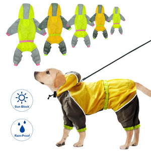 Waterproof Dog Raincoat Reflective