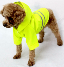 2018 Waterproof Dog Raincoat Reflective Strip Pet Dog Clothes Raincoat Glisten For Small Medium Puppy Dog Raincoat Hooded 4Color